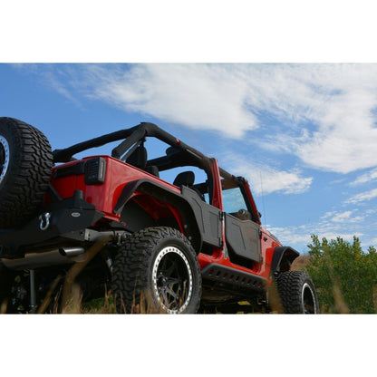 DV8 OFF-ROAD | 2007 2018 Jeep Wrangler JKU Rear Rock Doors  | RDSTTB-01R