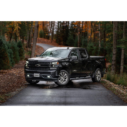 MBRP | 3.0 inch Cat-Back 2.5 inch Dual Split Rear Quad Carbon Fiber Tips 4.0 inch OD Dual Out 19-up Silverado/Sierra 1500  | S50043CF