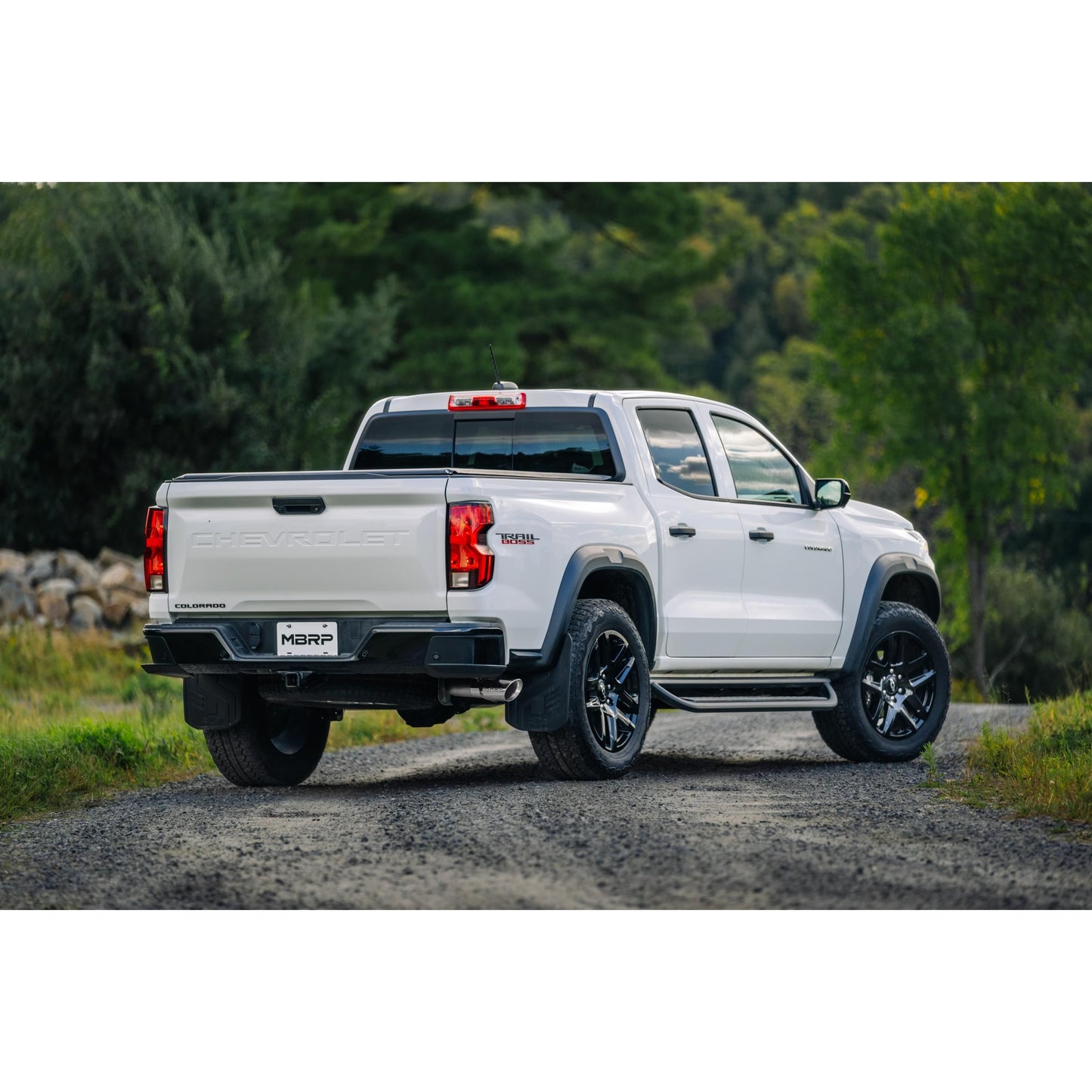 MBRP | 2023-Up Colorado/Canyon 2.7L Black-Coated Aluminized Steel 3 Inch Cat-Back Exhaust Single Side Exit with Tip Armor BLK  | S5015BLK