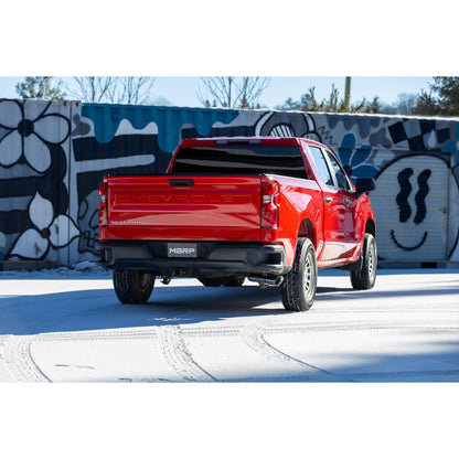 MBRP | 2019-Present Silverado/Sierra 1500 2.7L T304 Stainless Steel 3 Inch Cat-Back, Single Side Exit, Armor Pro  | S5019304