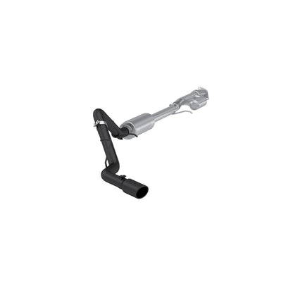 MBRP | 2019-Present Silverado/Sierra 1500 2.7L Black-Coated Aluminized Steel 3 Inch Cat-Back Single Side Exit Armor BLK  | S5019BLK