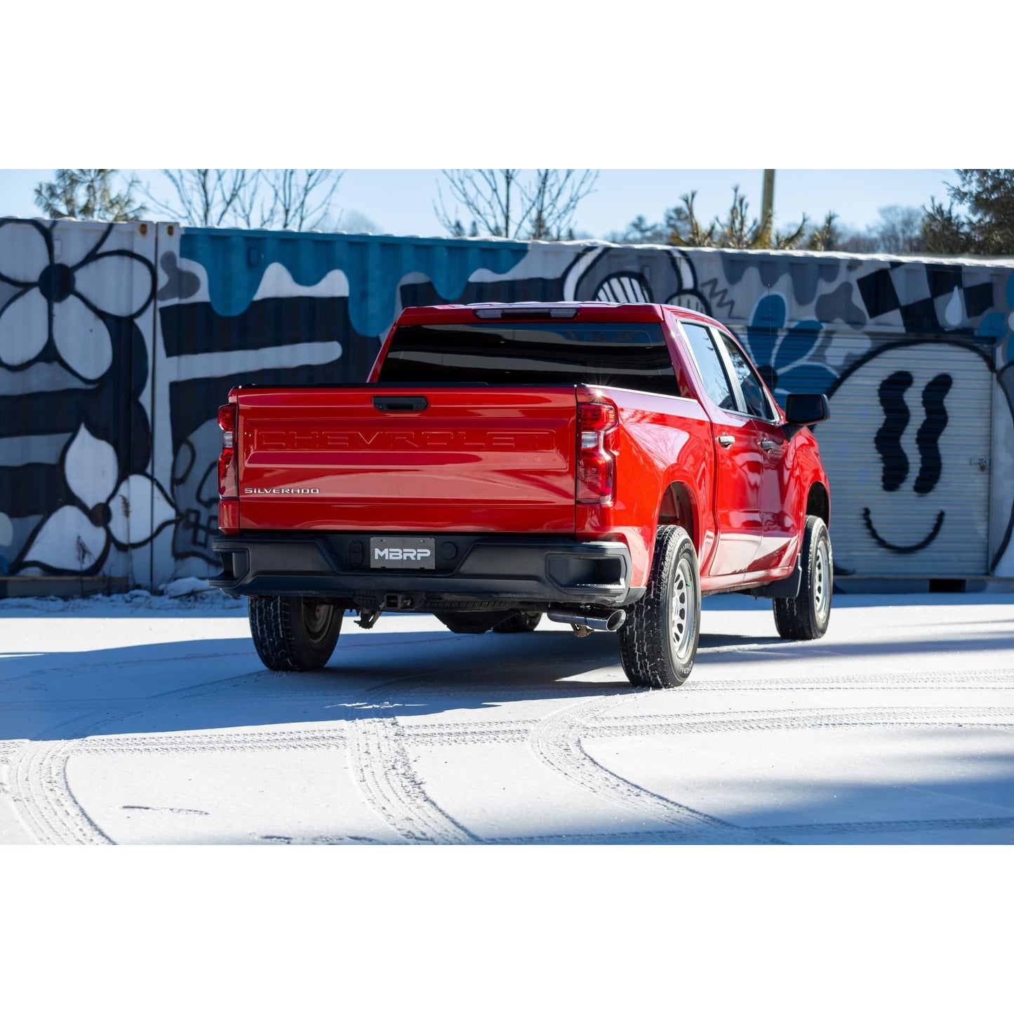 MBRP | 2019-Present Silverado/Sierra 1500 2.7L Black-Coated Aluminized Steel 3 Inch Cat-Back Single Side Exit Armor BLK  | S5019BLK