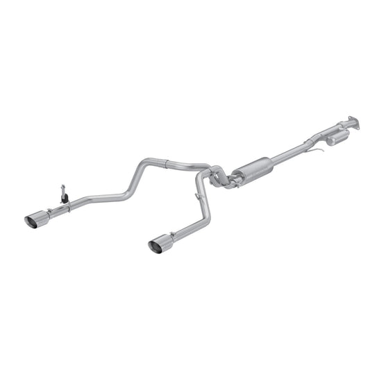 MBRP | 2019-Up Silverado/Sierra 1500 2.7L Armor Pro T304 Stainless Steel 3 Inch Cat-Back, 2.5 Inch Dual Split Rear Exit  | S5021304