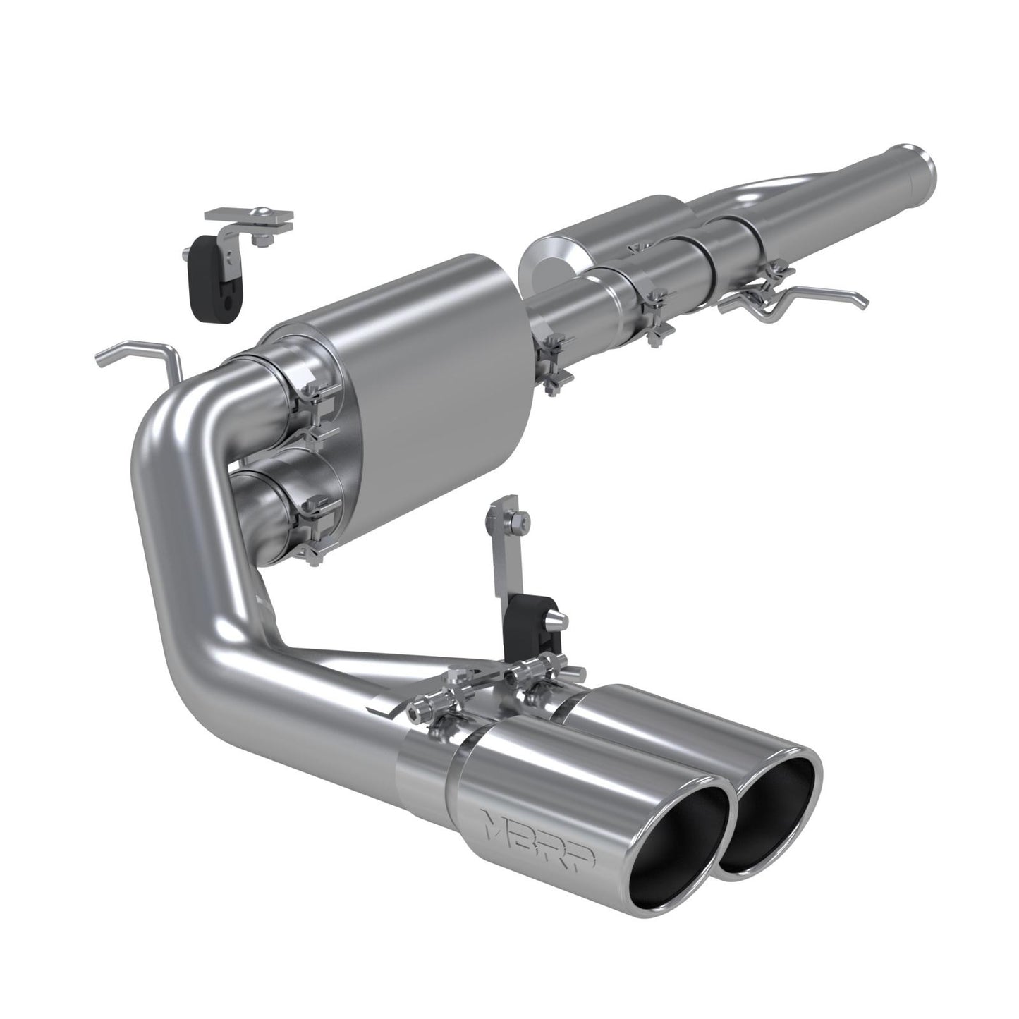 MBRP | 3 Inch Cat Back Exhaust System Pre-Axle Dual Outlet Aluminized Steel For 09-18 Silverado/Sierra 1500  | S5081AL