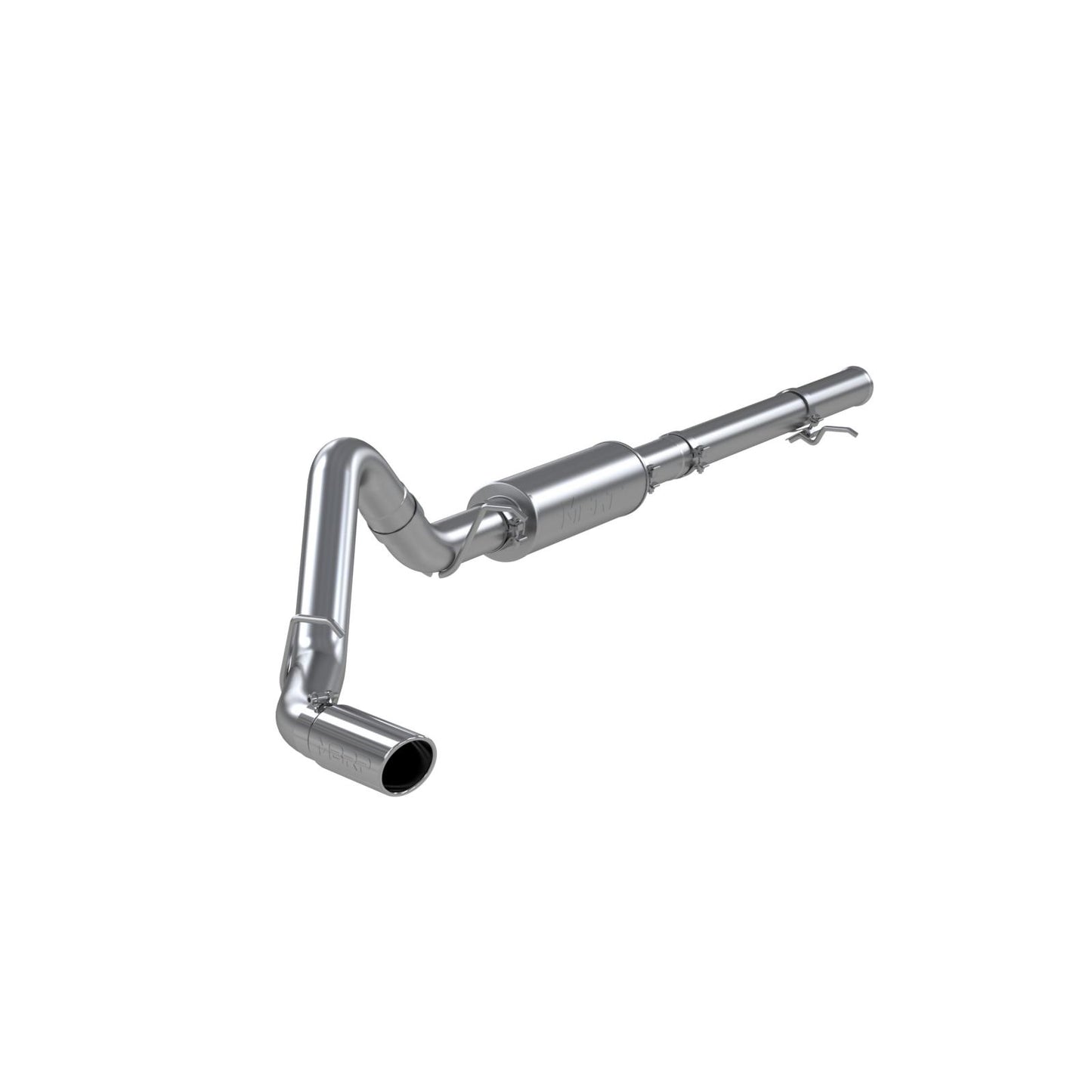 MBRP | 3 1/2 Inch Cat Back Exhaust System Single Side Exit For 14-18 Silverado/Sierra 1500 6.2L V8 1 Piece Driveshaft Only Aluminized Steel  | S5086AL