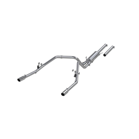 MBRP | 3 Inch Cat Back Exhaust System 2.5 Inch Dual Split Rear For 04-05 Dodge Ram Hemi 1500 4.7L and 5.7L Standard Cab/Crew Cab/Short Bed Aluminized Steel  | S5112AL