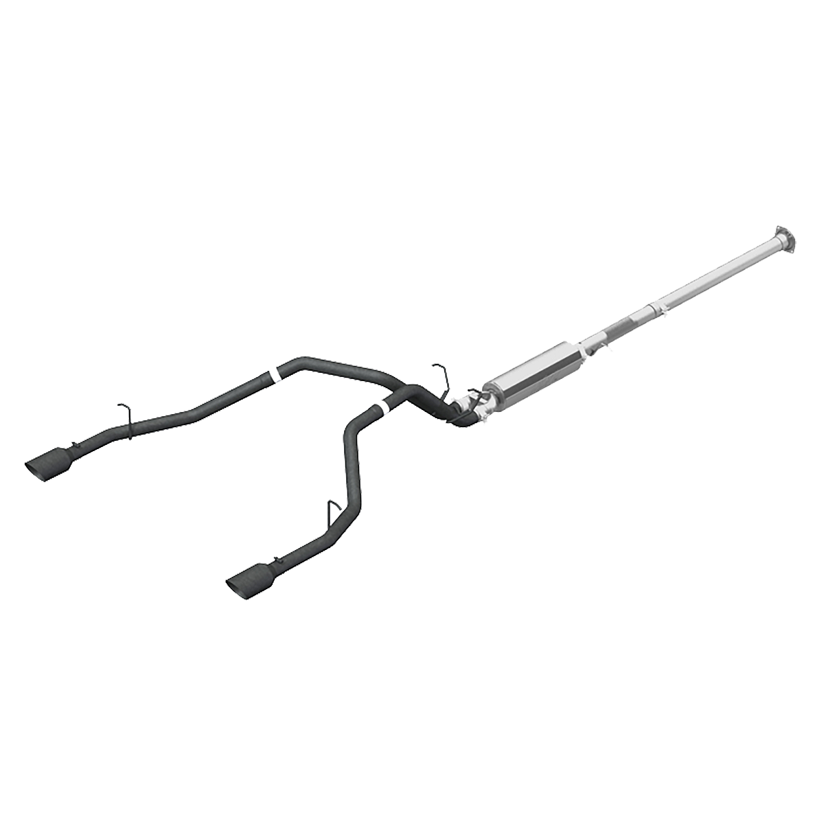 MBRP | Cat Back Exhaust System Dual Split Rear Black Coated For 19-24 RAM Hemi 1500 5.7L Crew/Quad Cab  | S5152BLK