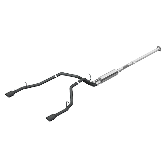 MBRP | Cat Back Exhaust System Dual Split Rear Black Coated For 19-24 RAM Hemi 1500 5.7L Crew/Quad Cab  | S5152BLK