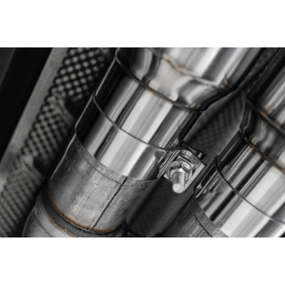 MBRP | 2021-24 RAM TRX T304 Stainless Steel 3 Inch Cat-Back Dual Split Rear with Carbon Fiber Tips Race Version Exhaust System  | S51543CF