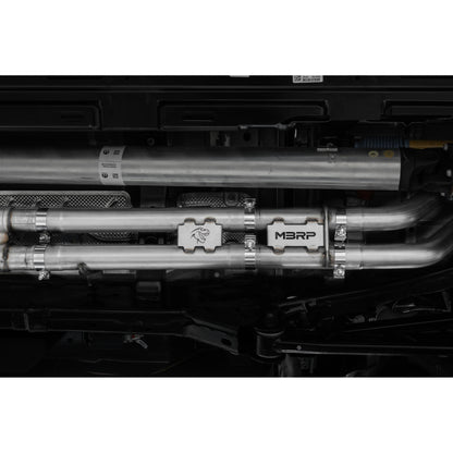 MBRP | 2021-24 RAM TRX T304 Stainless Steel 3 Inch Cat-Back Dual Split Rear with Carbon Fiber Tips Race Version Exhaust System  | S51543CF