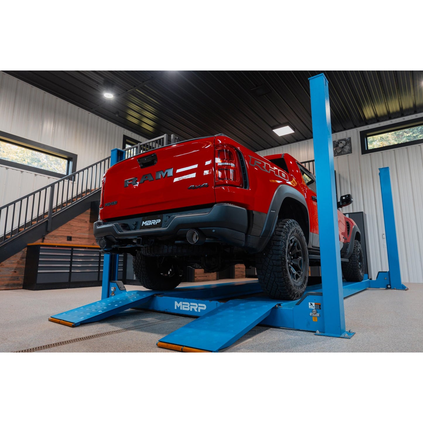 MBRP | 2025-UP Ram 1500 RHO 3.0L HO, Armor Pro 3-Inch Cat-Back Dual Split Rear with Carbon Fiber Tips,  | S51573CF