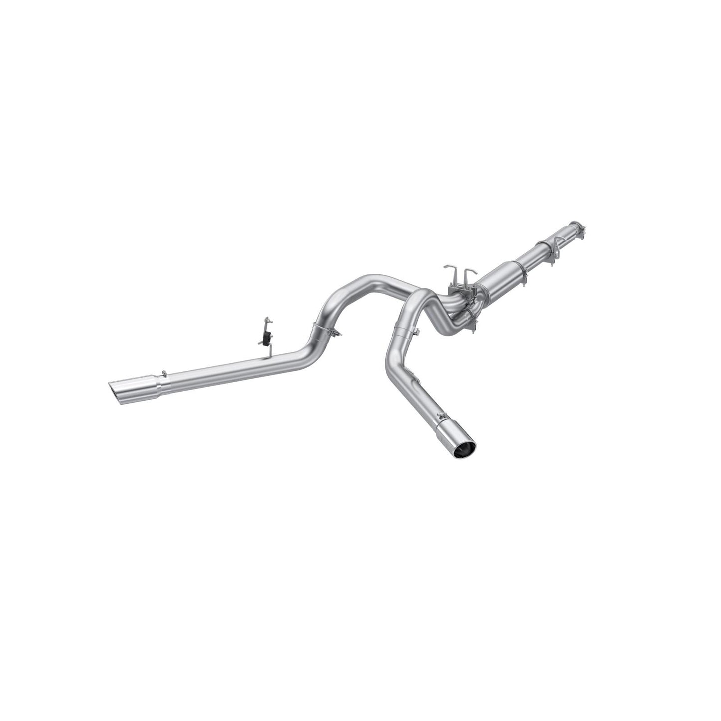 MBRP | Cat Back Exhaust System 4 Inch Dual Split Side Aluminized Steel For 99-04 Ford F-250/350 V-10  | S5208AL
