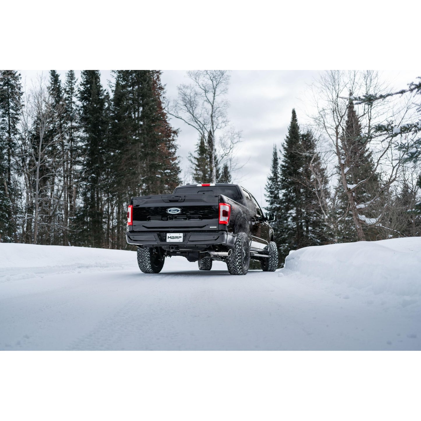 MBRP | 21-Up Ford F-150 4 Inch Cat Back Single Side Race Version 304 Stainless Steel Exhaust System  | S5209304