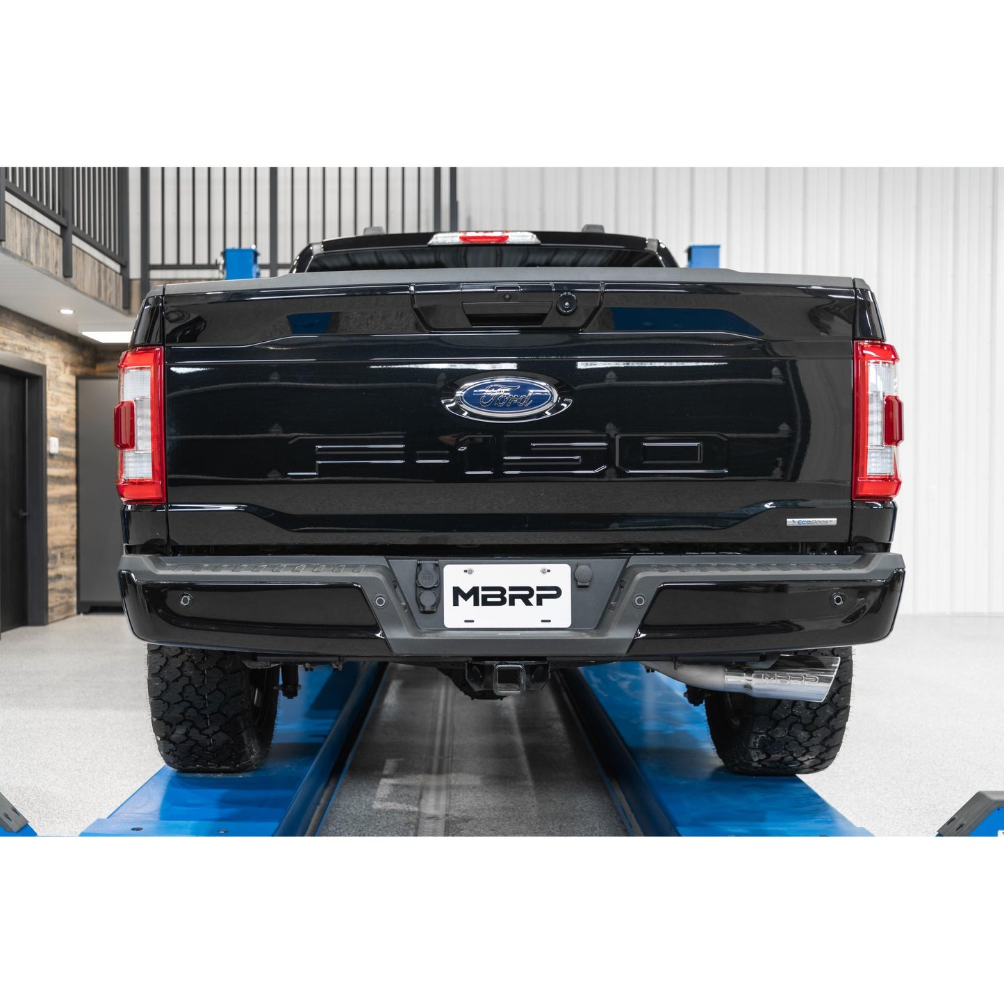 MBRP | 21-Up Ford F-150 4 Inch Cat Back Single Side Race version T409 Stainless Steel Exhaust System  | S5209409
