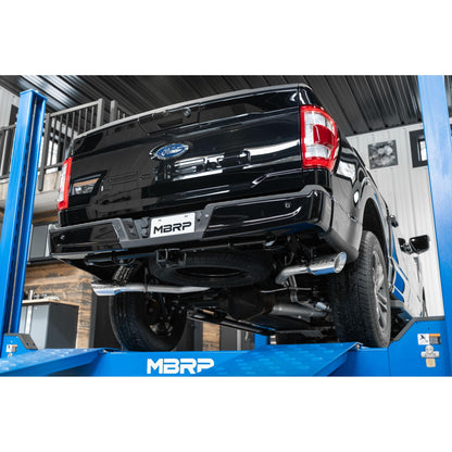 MBRP | 21-Up Ford F-150 Aluminized Steel 3 Inch Cat-Back 2.5 Inch Dual Split Side Exhaust System  | S5213AL