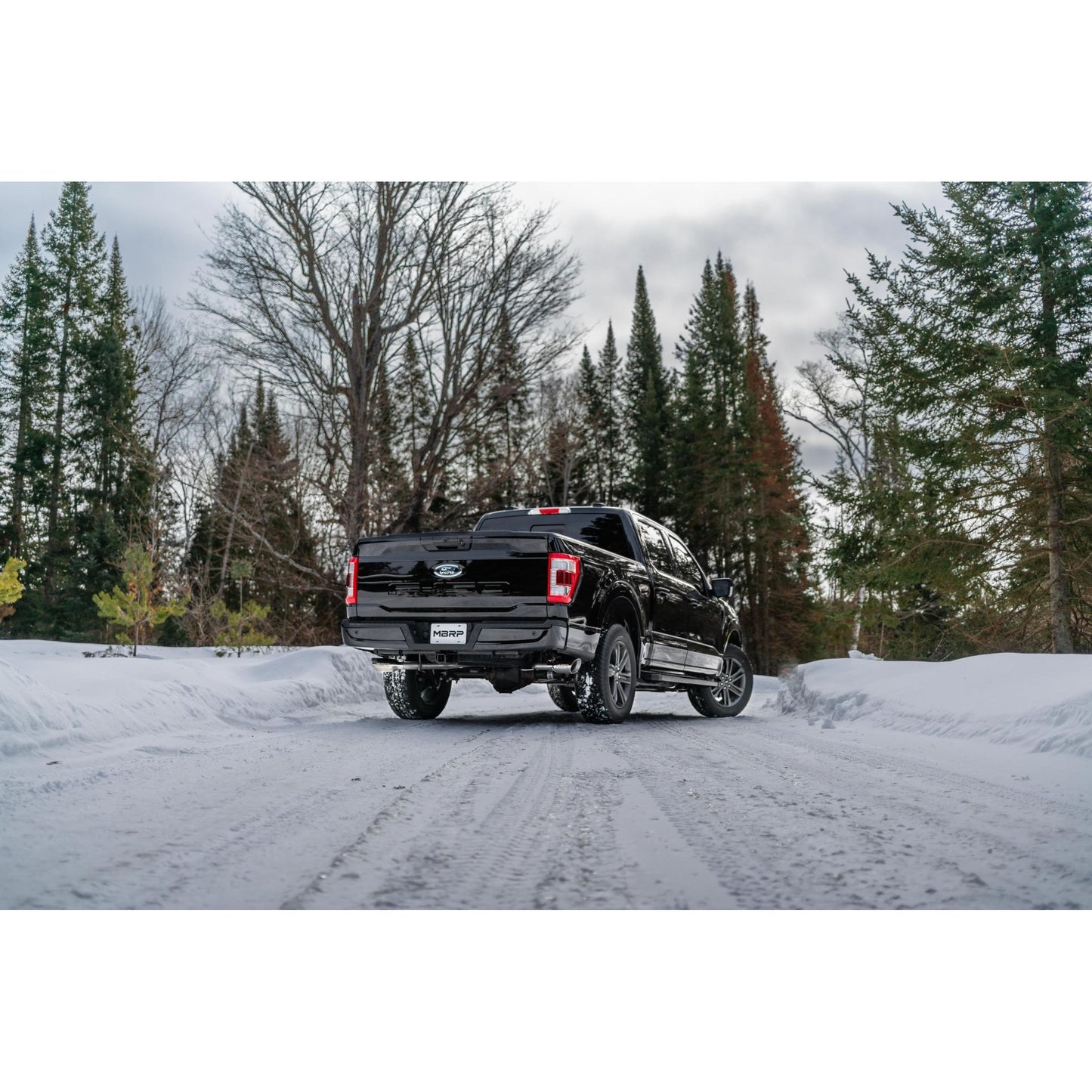 MBRP | 21-Up Ford F-150 Aluminized Steel 3 Inch Cat-Back 2.5 Inch Dual Split Side Exhaust System  | S5213AL