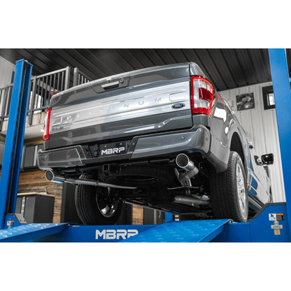 MBRP | 21-Up Ford F-150 Aluminized Steel 3 Inch Cat-Back 2.5 Inch Dual Split Rear Exhaust System  | S5215AL