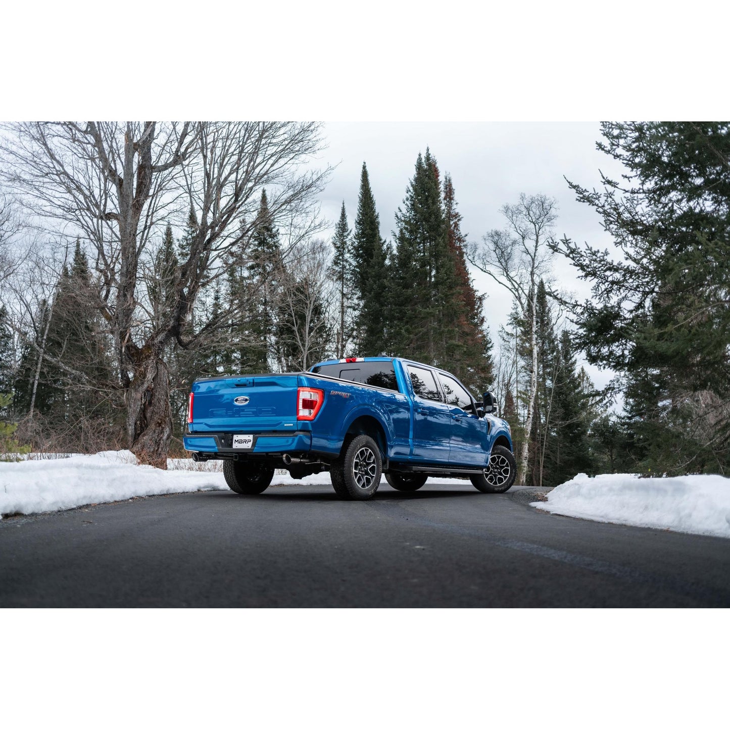 MBRP | 21-Up Ford F-150 Aluminized Steel 3 Inch Cat-Back 2.5 Inch Dual Split Rear Exhaust System  | S5215AL