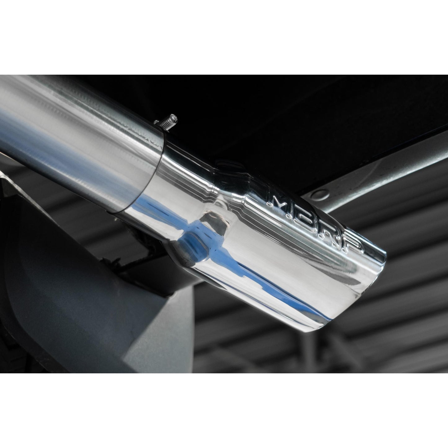 MBRP | T304 Stainless Steel 3 Inch Resonator Back Single Side Exit 2021-Up Ford F-150 PowerBoost Hybrid 3.5L  | S5221304