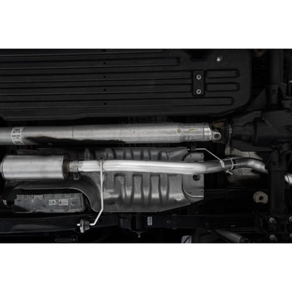 MBRP | Aluminized Steel 3 Inch Resonator Back Single Side Exit 2021-Up Ford F-150 PowerBoost Hybrid 3.5L  | S5221AL