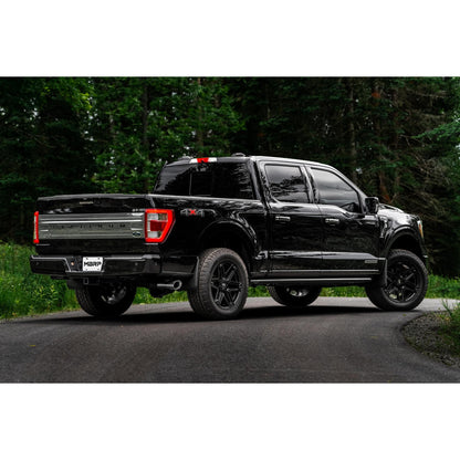 MBRP | Aluminized Steel 3 Inch Resonator Back Single Side Exit 2021-Up Ford F-150 PowerBoost Hybrid 3.5L  | S5221AL