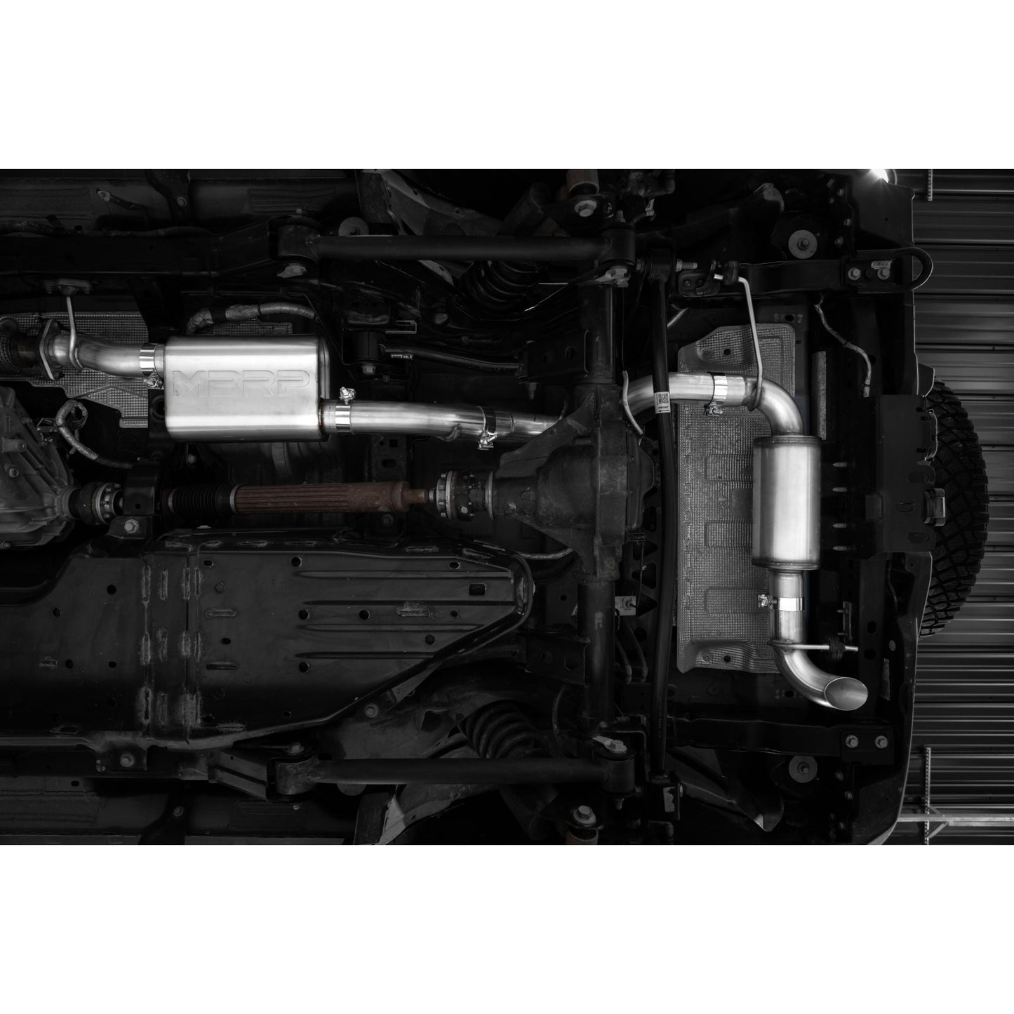 MBRP | 2021-Up Ford Bronco 2.3L/2.7L Aluminized Steel 3 Inch Cat-Back Single High Clearance Rear Exit Touring Armor Lite  | S5245AL