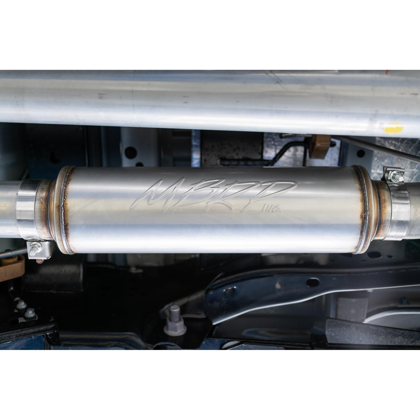 MBRP | Ford 4 Inch Exhaust Resonator Back Single Side Armor Lite For 17-Up Ford F250/F350  | S5247AL
