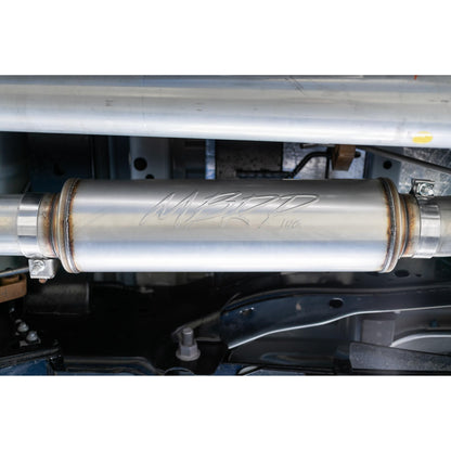 MBRP | Ford 4 Inch Exhaust Resonator Back Single Side Armor Lite For 17-Up Ford F250/F350  | S5247AL