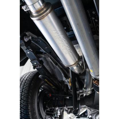 MBRP | Ford 4 Inch Exhaust Resonator Back Single Side Armor Lite For 17-Up Ford F250/F350  | S5247AL