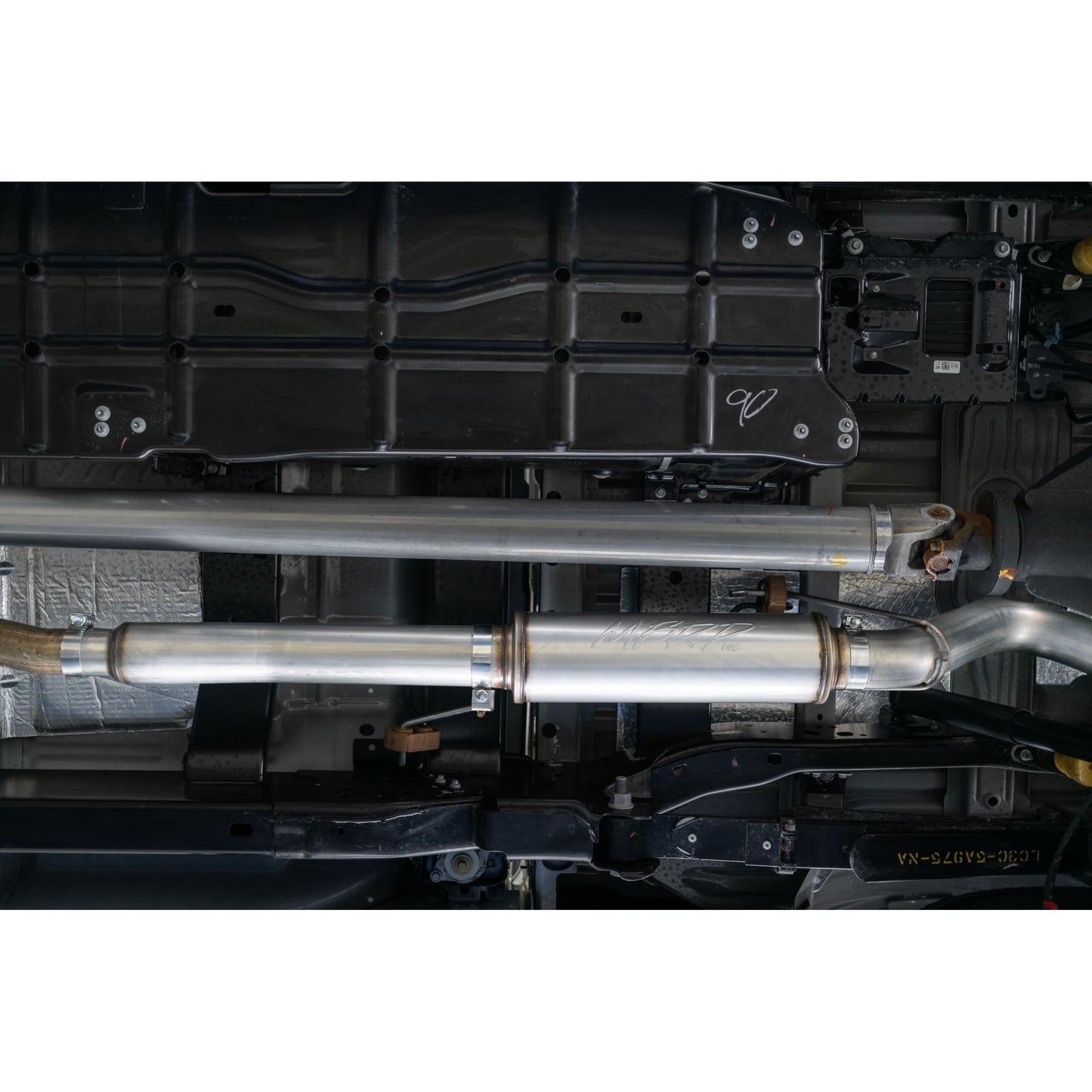 MBRP | Ford 4 Inch Exhaust Resonator Back Single Side Armor Lite For 17-Up Ford F250/F350  | S5247AL
