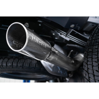 MBRP | Ford 4 Inch Exhaust Resonator Back Single Side Armor Lite For 17-Up Ford F250/F350  | S5247AL
