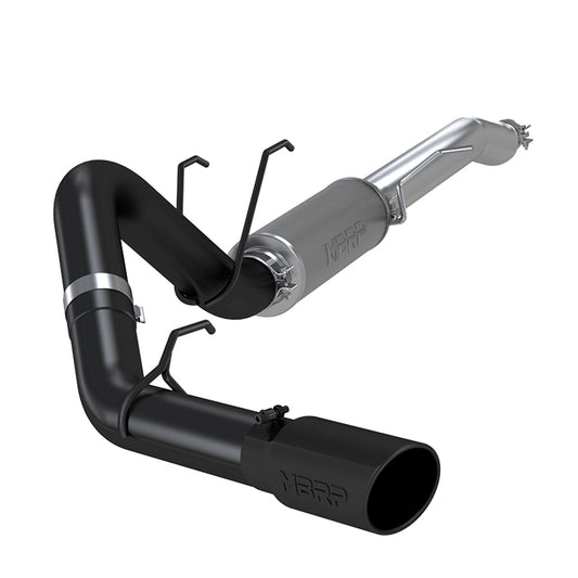 MBRP | Ford 4 Inch Exhaust Resonator Back Single Side Exit Armor BLK For 17-Up Ford F250/F350  | S5247BLK