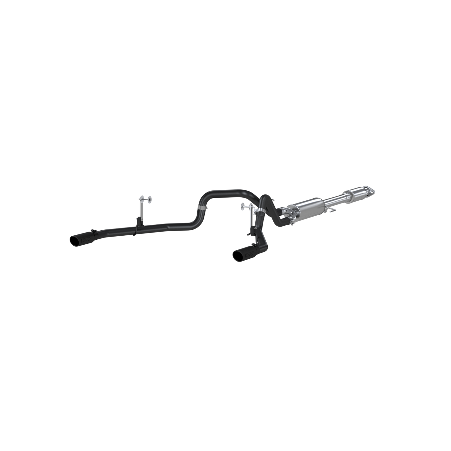 MBRP | 2.5 Inch Cat Back Exhaust System Dual Rear Exit For 15-20 Ford F-150 5.0L Black Coated  | S5258BLK
