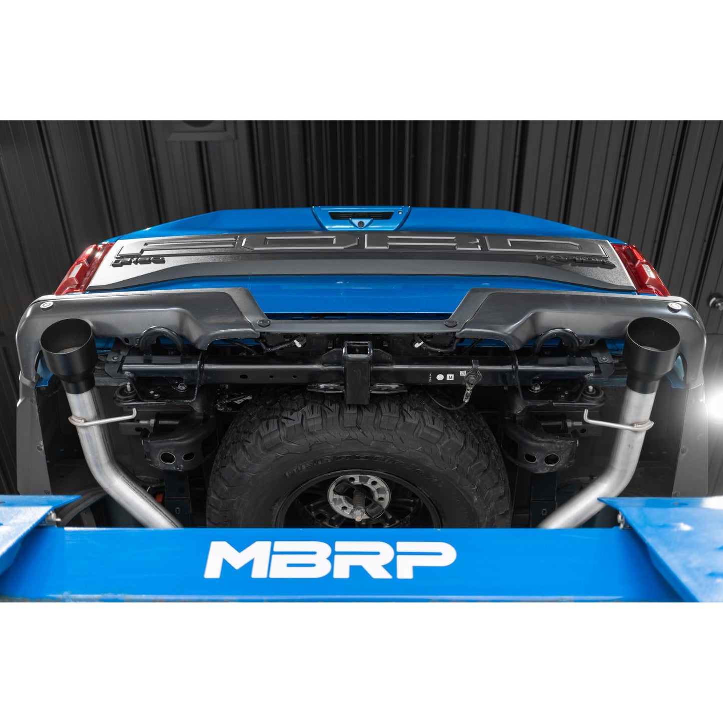 MBRP | 3 Inch Exhaust Resonator Back Dual Rear Exit T409 Stainless Steel For 17-20 Ford F-150 Raptor 3.5L EcoBoost  | S5264409