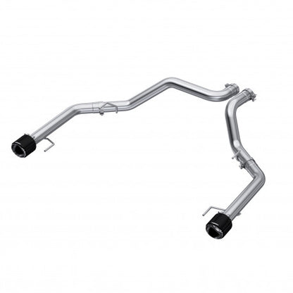 MBRP | 2021-Up Ford F-150 Raptor 3.5L EcoBoost HO 3 Inch Axle-Back Dual Rear Exit T304 Stainless Steel with Carbon Fiber Tips  | S52663CF