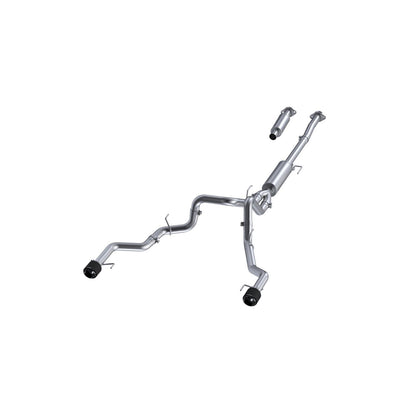MBRP | 2021-Up Ford F-150 Tremor and 2022-Up Ford F-150 T304 Stainless Steel 3 Inch Cat-Back Dual Rear Exit With Carbon Fiber Tips Armor Pro Series  | S52683CF