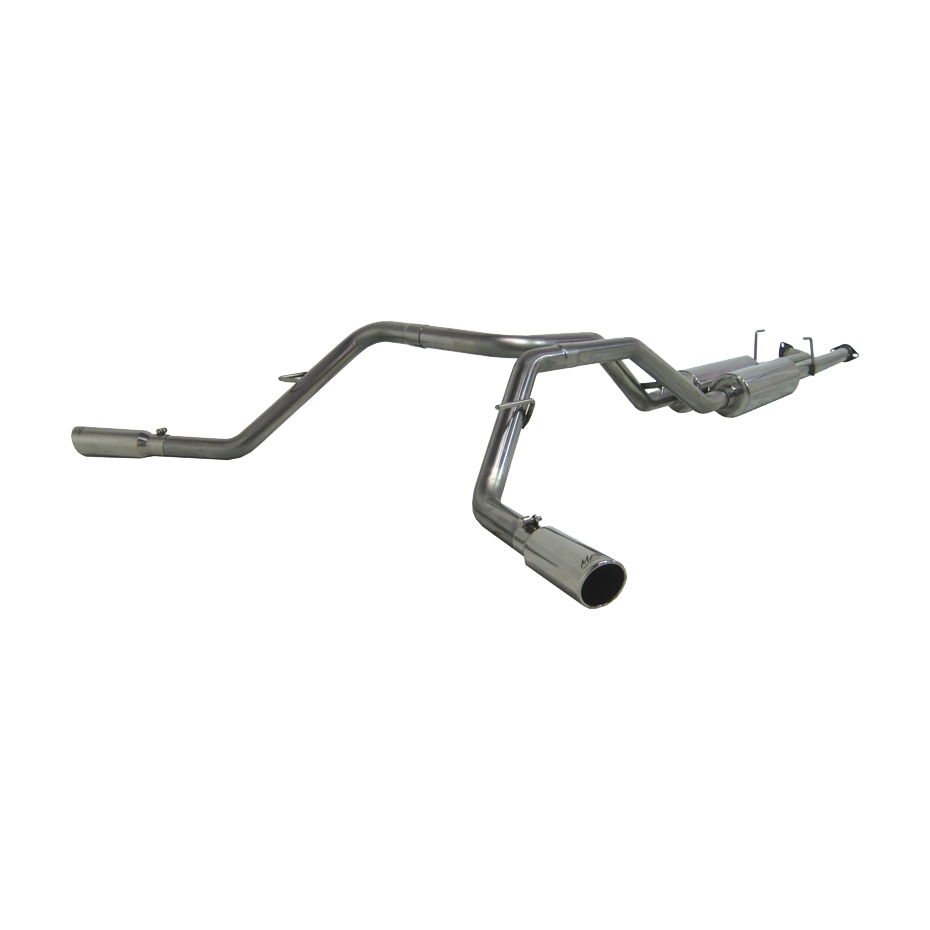 MBRP | Cat Back Exhaust System Dual Side Exit T409 Stainless Steel For 07-08 Toyota Tundra 4.7/5.7L V8, DC-Std. and CM Short Bed 09-09 Toyota Tundra 4.7L, EC-Std. and SB/Crew Cab/Short Bed  | S5306409