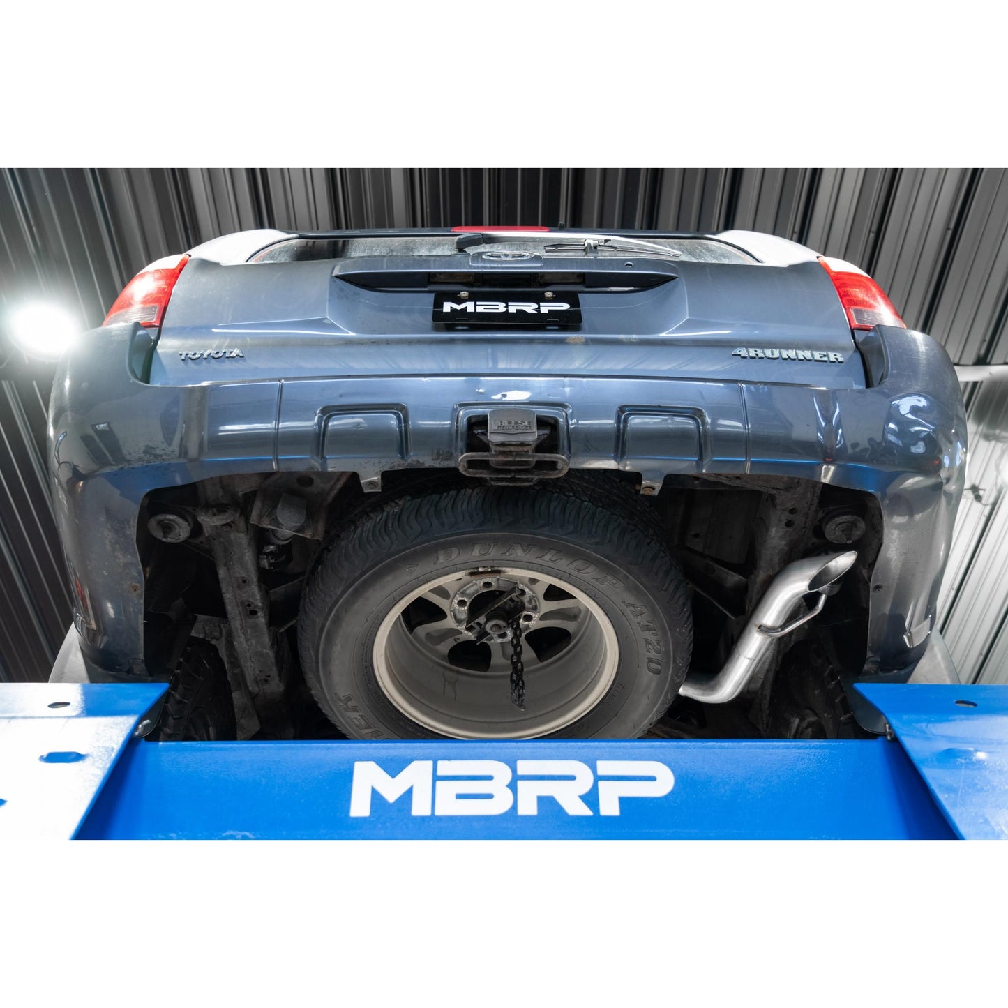 MBRP | 03-24 Toyota 4Runner 11-16 Toyota Land Cruiser Prado Armor Lite Aluminized Steel 2.5 Inch Cat-Back High Clearance Turn Down Single Rear Exit  Exhaust System | S5343AL