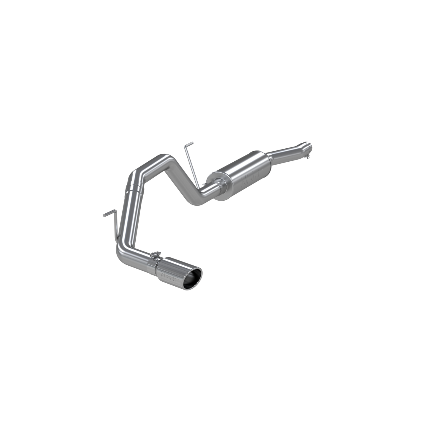MBRP | Cat Back Exhaust System Single Side Aluminized Steel For 04-06 Nissan Titan 5.6L, Extended Cab/Crew Cab  | S5400AL