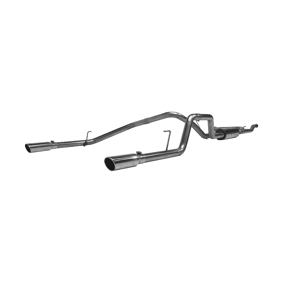 MBRP | Cat Back Exhaust System Dual Split Rear T409 Stainless Steel For 04-15 Nissan Titan 5.6L  | S5402409
