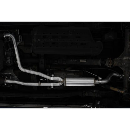 MBRP | 2022-Up Nissan Frontier 3.8L Turn Down Aluminized Steel 2.5 Inch Cat-Back 3 Inch Single High Clearance Rear Exit Armor Lite Series  | S5409AL