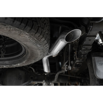 MBRP | 2022-Up Nissan Frontier 3.8L Turn Down Aluminized Steel 2.5 Inch Cat-Back 3 Inch Single High Clearance Rear Exit Armor Lite Series  | S5409AL
