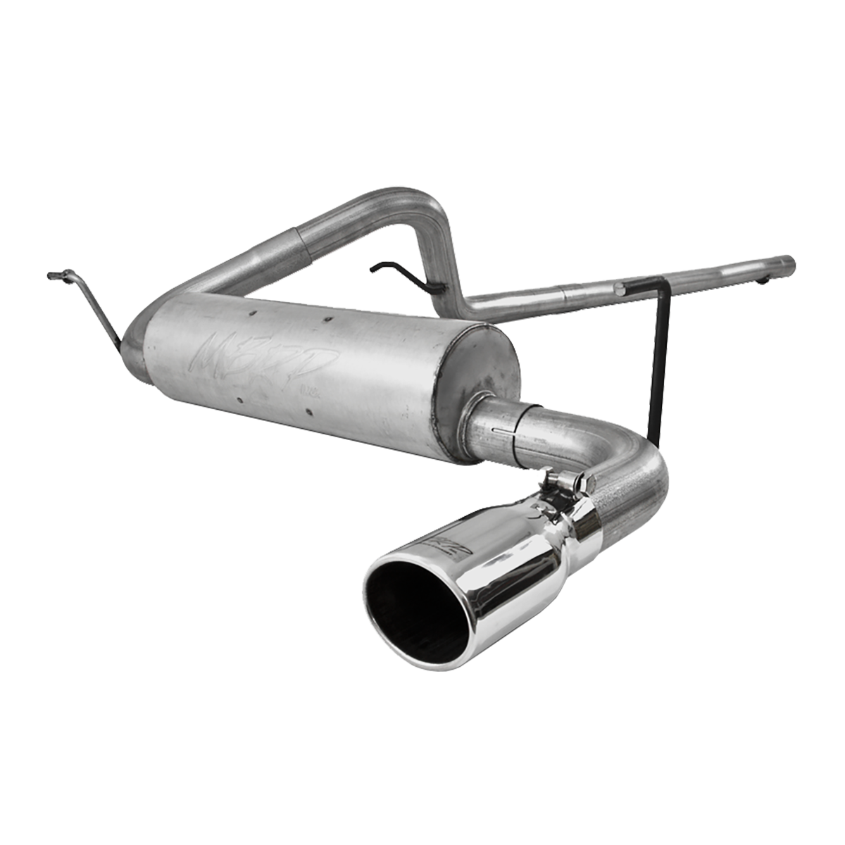 MBRP | Cat Back Exhaust System Single Side Aluminized Steel For 07-11 Jeep Wrangler 2/4 Door3.8L V6  | S5502AL