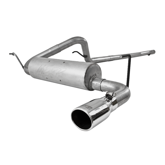 MBRP | Cat Back Exhaust System Single Side Aluminized Steel For 07-11 Jeep Wrangler 2/4 Door3.8L V6  | S5502AL