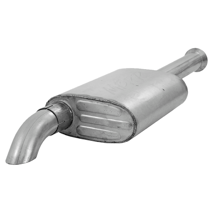 MBRP | 2.5 Inch Cat Back Exhaust System For 00-06 Wrangler TJ Inline 4 2.5L Inline 6 4.0L Unlimited Single Off-Road Turn Down T409 Stainless Steel  | S5522409