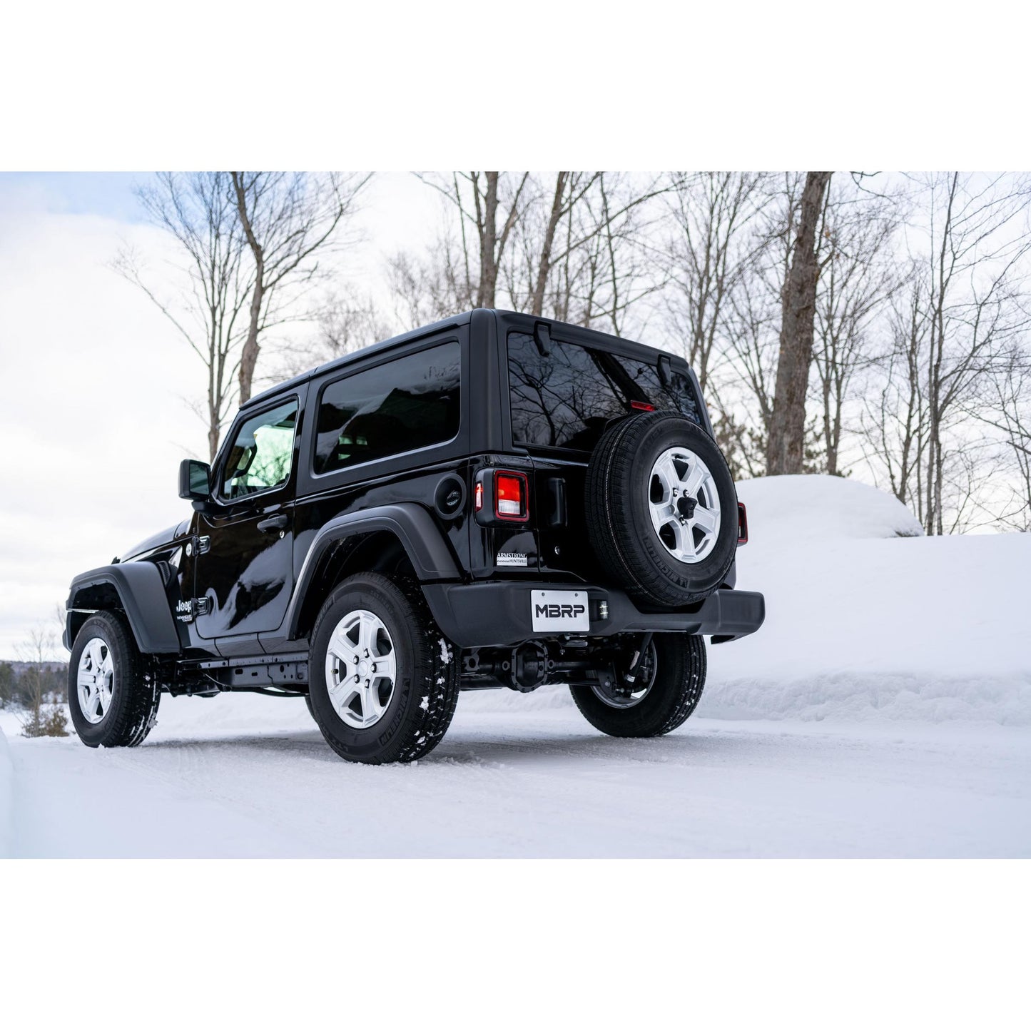 MBRP | Jeep Cat Back Exhaust System Single Rear Exit Armor Lite Series For 18-Up Wrangler JL 2/4 Door 2.0L, 3.6L  | S5533AL