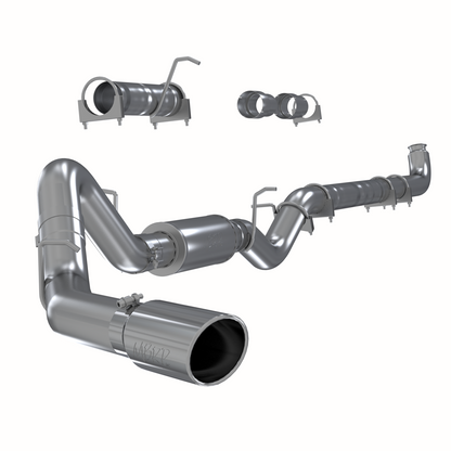 MBRP | 4 Inch Single Side Exhaust Pipe T409 Stainless Steel For 01-07 Silverado/Sierra 2500/3500 Duramax Extended/Crew Cab  | S6004409