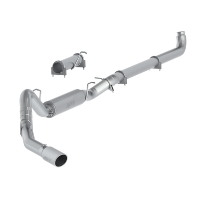 MBRP | 4 Inch Single Side Exhaust Pipe Aluminized Steel For 01-07 Silverado/Sierra 2500/3500 Duramax Extended/Crew Cab  | S6004AL