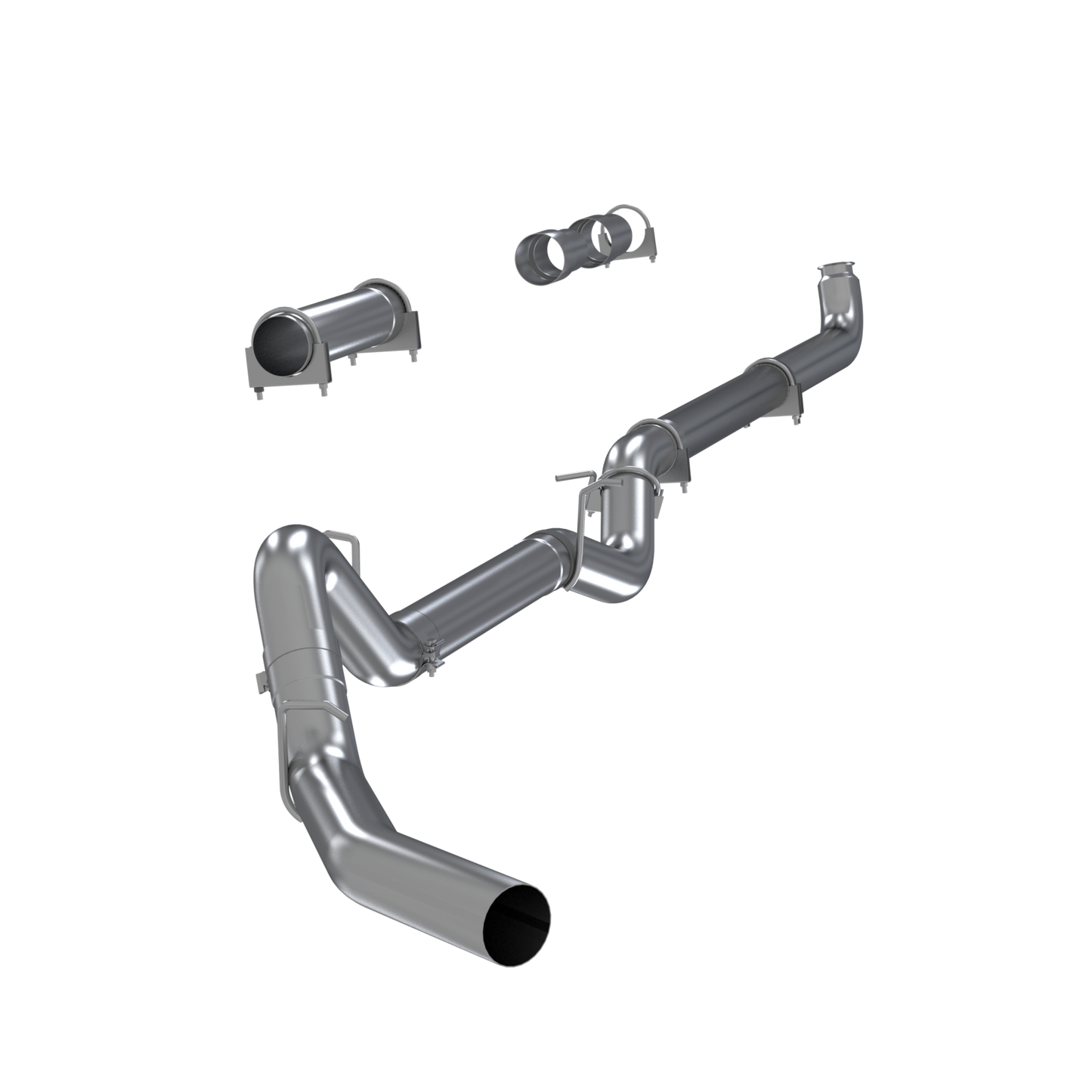 MBRP | 4 Inch Single Side Aluminized Steel No Muffler For 01-07 Silverado/Sierra 2500/3500 Duramax Classic Extended/Crew Cab  | S6004PLM