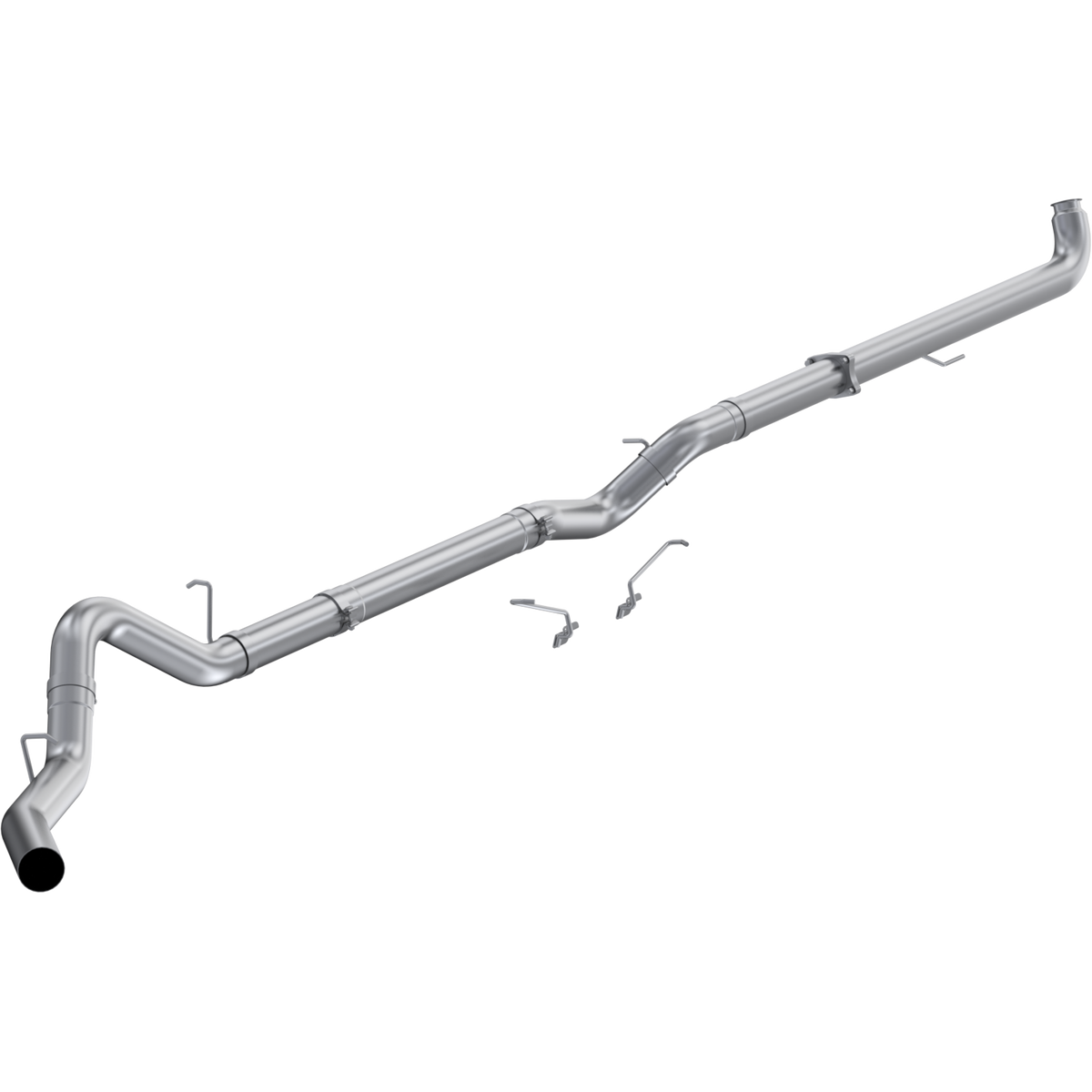 MBRP | 2001-2004 Chevrolet/GMC Silverado/Sierra 2500/3500 6.6L EC/CC 4 Inch Downpipe-Back No Muffler Single Side Exit T409 Stainless Steel  | S6005SLM